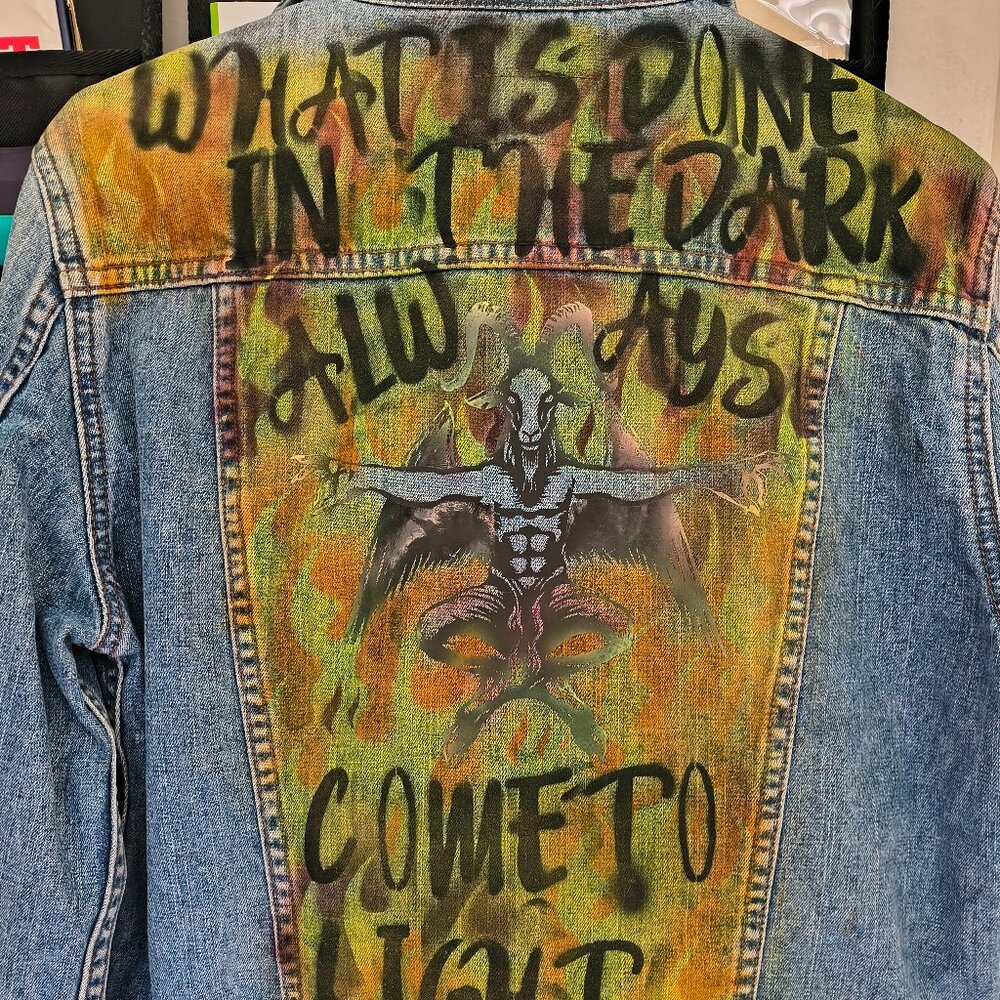Airbrushed, Custom-made Jean Jacket gender neutral